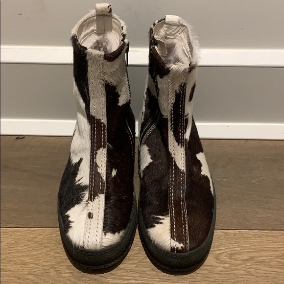 Amman Shoes - Amman Swiss calf hair winter wool lined boot